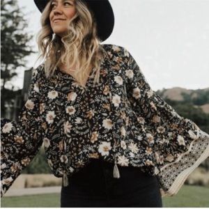 CJLA Floral Boho Blouse